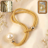 Decorative Curtain Tieback – Elegant Pearl Accent & Braided Rope