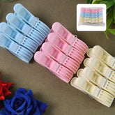 Plastic Cloth Clips – Pack of 12 Strong Multicolor Pegs