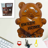 Panda Key Holder – 5-Hook Wall Mount Organiser | GlimmerHome