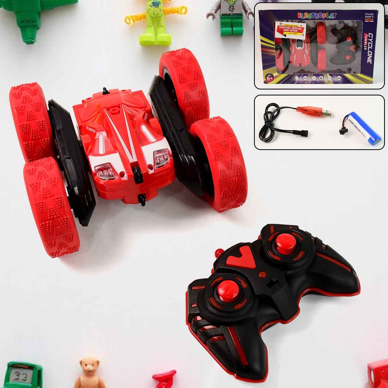 Remote Control Stunt Car – 360° Flips & All-Terrain Tires
