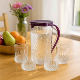 Plastic Jug with Glasses Combo – 5-Piece BPA-Free Serving Set