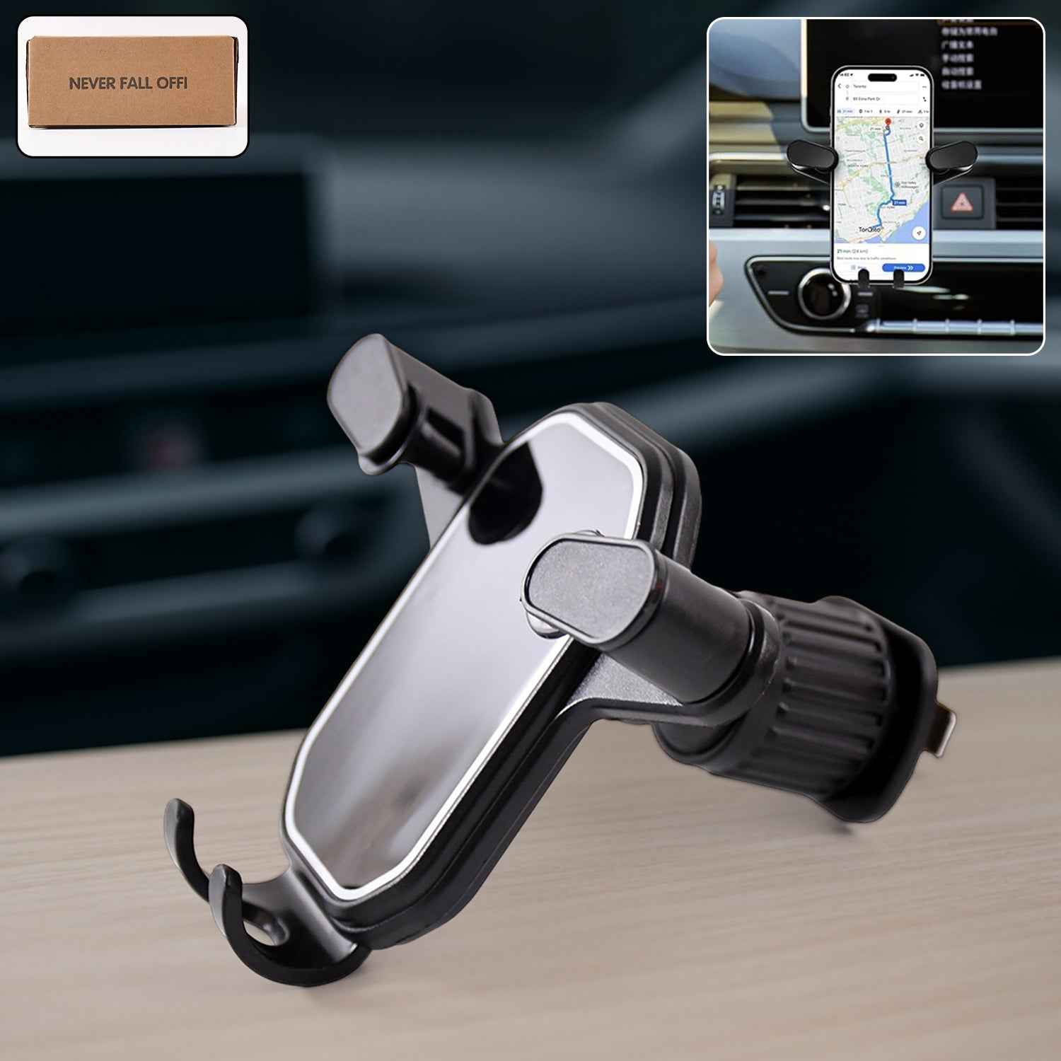Gravity Car Phone Holder – Secure Auto-Clamping Mount