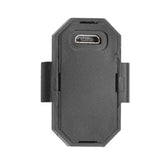 Compact LED strobe light illuminating in vibrant multi-colors for enhanced visibility.