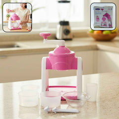 Manual Portable Pink Gola Maker – Hygienic Ice Slush Maker