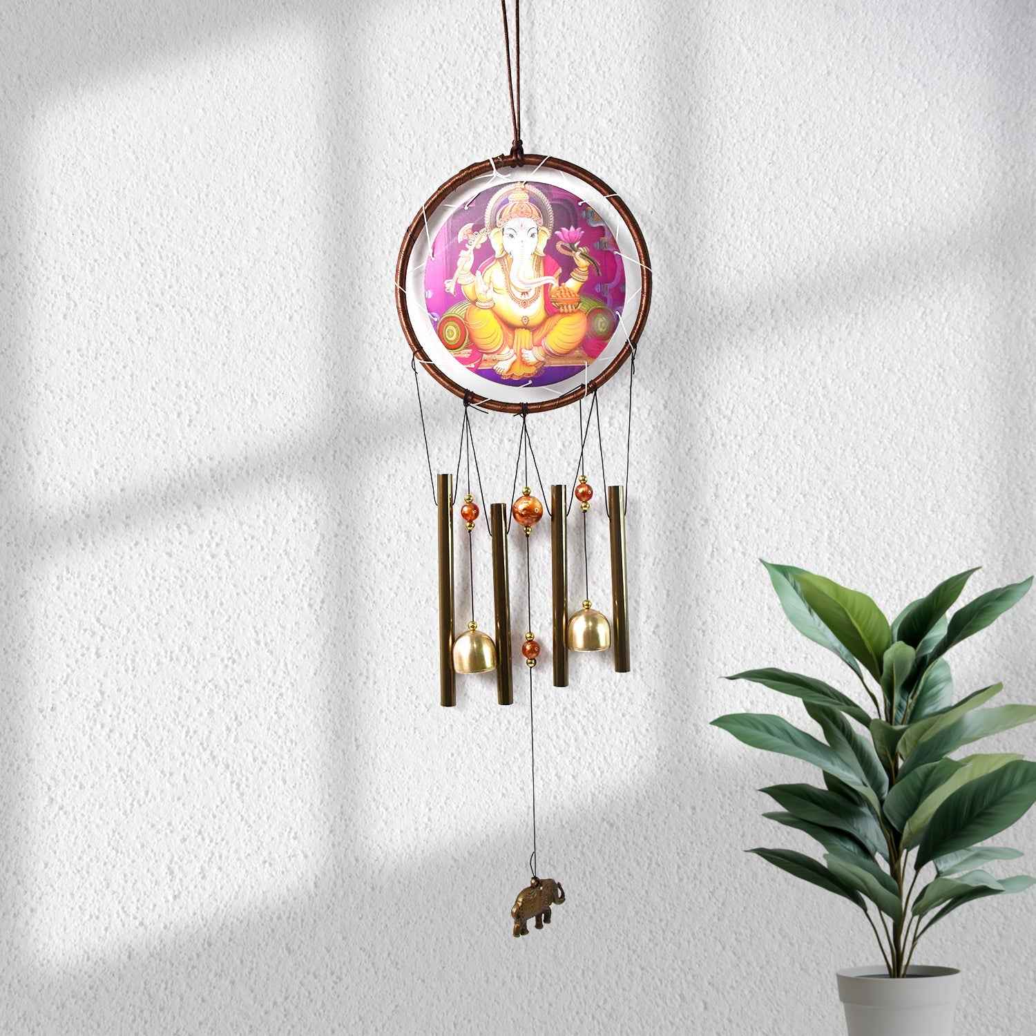 Lord Ganesh Wind Chimes – Soothing Outdoor Garden Decor
