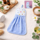 Soft Microfiber Hanging Hand Towel – Quick-Dry with Adhesive Hook