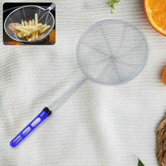 Stainless Steel Deep Fry Strainer – Large Size with Long Handle