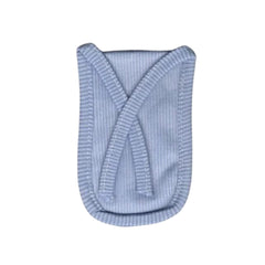 Close-up of the natural cotton fabric texture of the reusable tap filter.