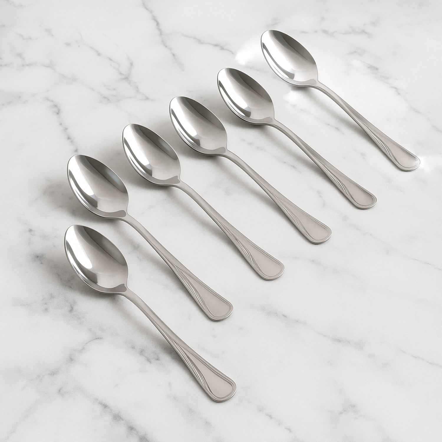 Stainless Steel Dining Spoons – Durable & Ergonomic 6-Piece Set