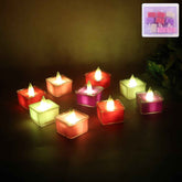 LED Flameless Tealight Candles – Vibrant Multicolor Set (9 Pc)