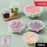 Reusable Silicone Food Covers – Stretchable Flexible Lids Set of 6