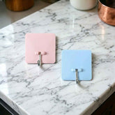 Self-Adhesive Wall Utility Hooks – Heavy-Duty Square Set (2 Pc)