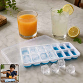 Multipurpose Plastic Ice Cube Tray Ð 14-Grid with Lid for Easy Freezing