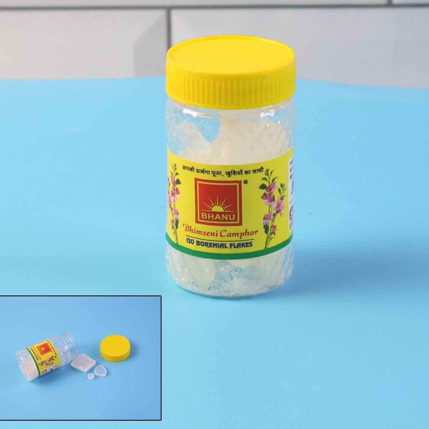 Bhimseni Camphor Flakes – Pure ISO Borneol for Pooja & Air Purification