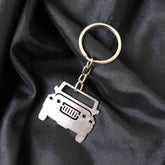 Metal Jeep Shape Keychain – Durable Stainless Steel Accessory