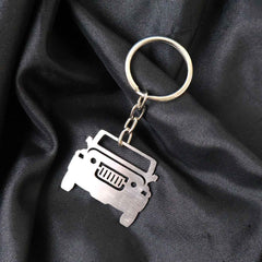Metal Jeep Shape Keychain – Durable Stainless Steel Accessory