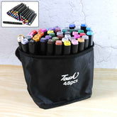 Sketch Markers Set – 48 Vibrant Dual-Tip Colors with Carrying Case