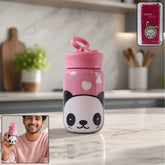 Glass Drinking Bottle Ð Durable & Cute Cartoon Design