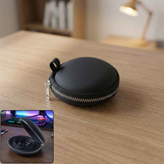 Earphone Carrying Case – Compact Hard Shell with Zipper Closure