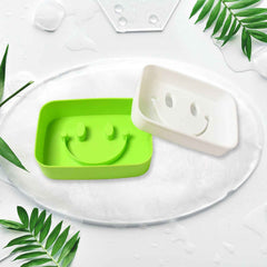 Portable Travel Soap Dish Box – Cute Smiley Face & Draining Design
