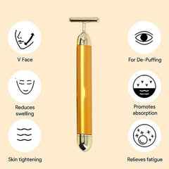 Vibrating Face Massager – Golden Energy for Radiant Skin | Velvet Wellness