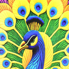 Peacock Design Anti-Slip Floor Mat – Soft Velvet Touch