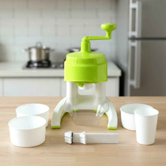 Manual Ice Crusher – Hand Crank Snow Maker for Beverages