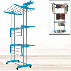 Clothes Drying Stand – Stainless Steel Foldable with Wheels | Storenzo