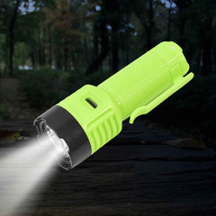 LED flashlight torch displaying multiple lighting modes illuminated