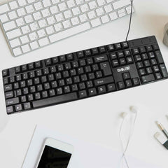 Wired USB Keyboard – Ergonomic 104 Keys | Compshop