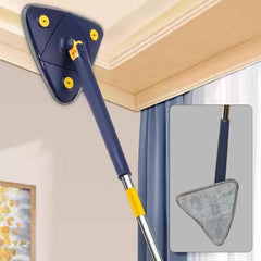 Triangle Cleaning Mop – 360° Rotatable with Long Handle | Storenzo