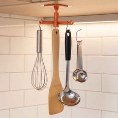 Rotating Kitchen Utensils Hook Stand – Space-Saving Wall Organizer