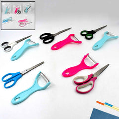 Kitchen Scissor Peeler Set – Stainless Steel Multipurpose 2 Pc | CookAura