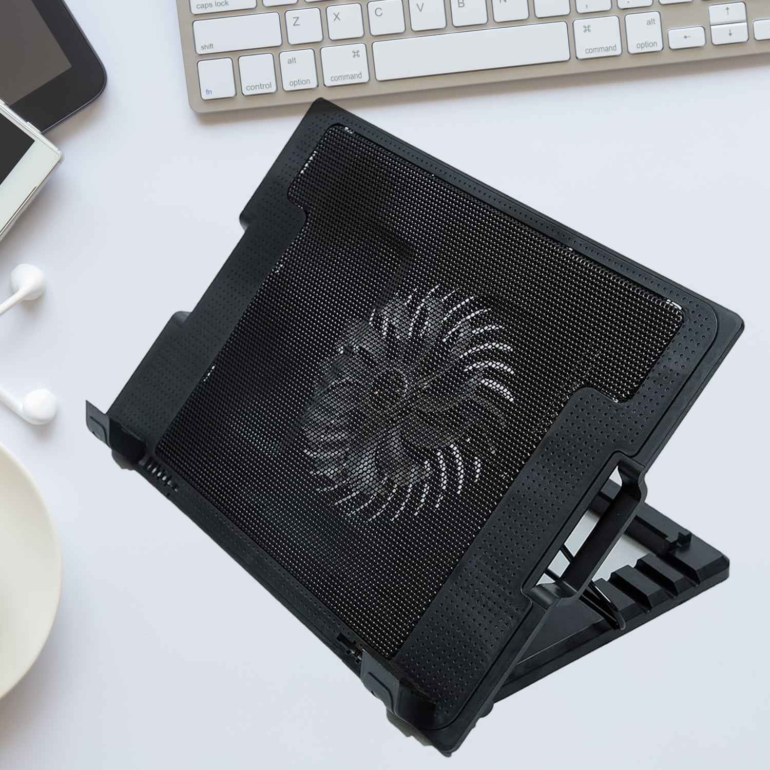 Laptop Cooling Pad – Adjustable Stand, Dual Fan | Indo Glow