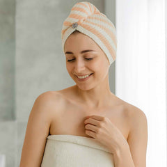 Microfiber Hair Drying Towel Wrap – Soft & Fast-Drying with Teddy Bear Button