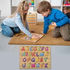 Wooden ABC Puzzle – Shapes Learning Board for Toddlers | Little Learners
