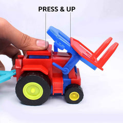 Friction Tractor Toy – Durable Plastic with Bricks Trolley | Aditi