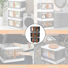 Plastic Folding Wardrobe Organizer – Space-Saving 3-Layer Unit