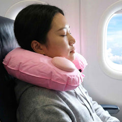 Inflatable Travel Neck Pillow – Ergonomic Adjustable Comfort