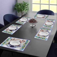 Dining Table Placemats – Heat-Resistant PVC Set of 6 | Tidy Table