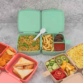 Double Layer Lunch Box – 4-Compartment Tiffin | Lunchie Bunchie