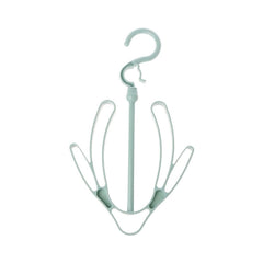 Close-up of the versatile Organivo shoe drying hanger hook system.