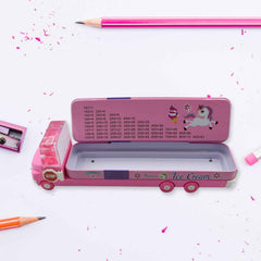 Kids Truck Pencil Case – Multi-Level Metal Double Decker | Indo Glow