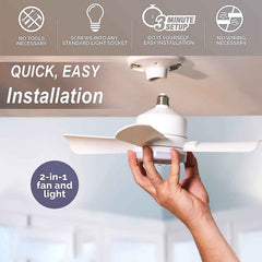 Ceiling Fan & LED Light – Space-Saving Cooling & Bright Illumination