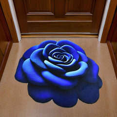 3D Rose Floor Mat – Luxury Anti-Slip Velvet Rug
