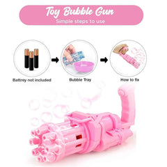 Bubble Gun Toy – 8-Hole Automatic Bubble Maker | Play & Move