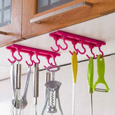 Multi-Purpose Hanging Organizer – 6 Durable Pink Hooks