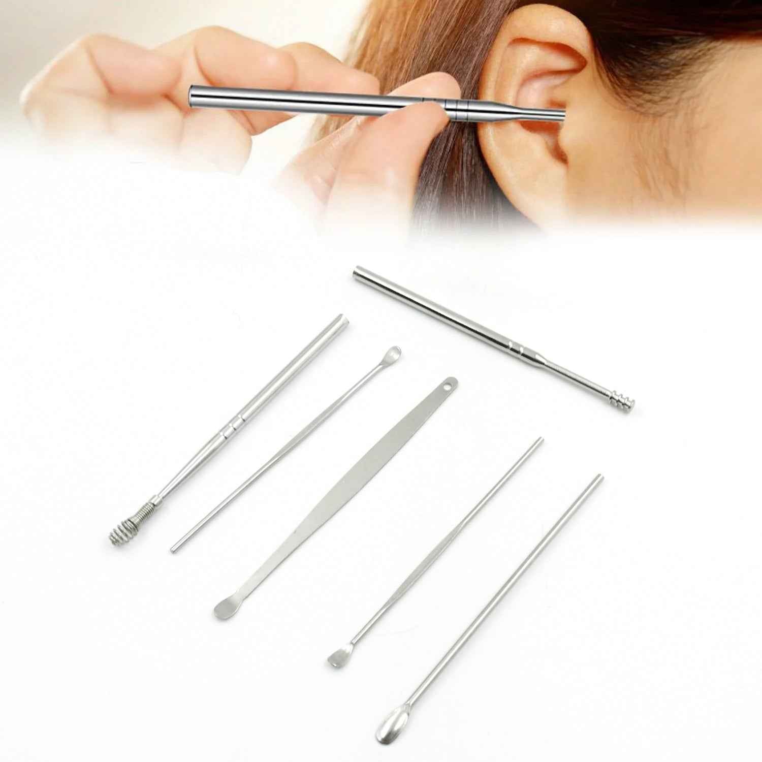 Ear Wax Removal Kit – Portable 6-Pc Stainless Steel Set | AuriGlam