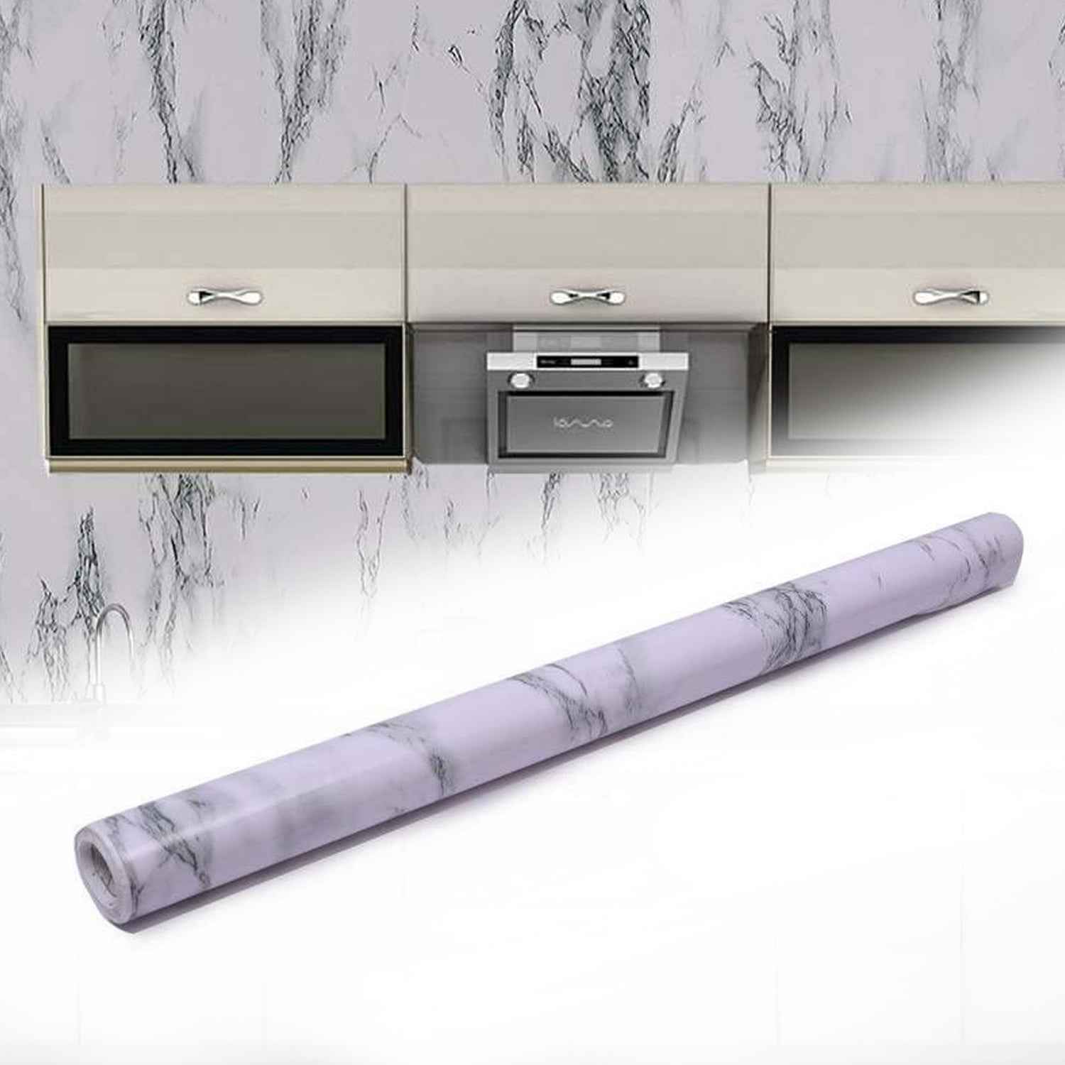 Marble Kitchen Wallpaper – Easy Peel & Stick Renovation 2m x 60cm