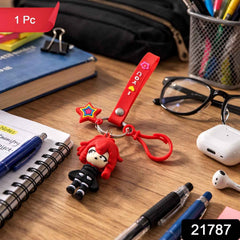 Cute Cartoon Girl Keychain – Adorable Gift & Bag Accessory